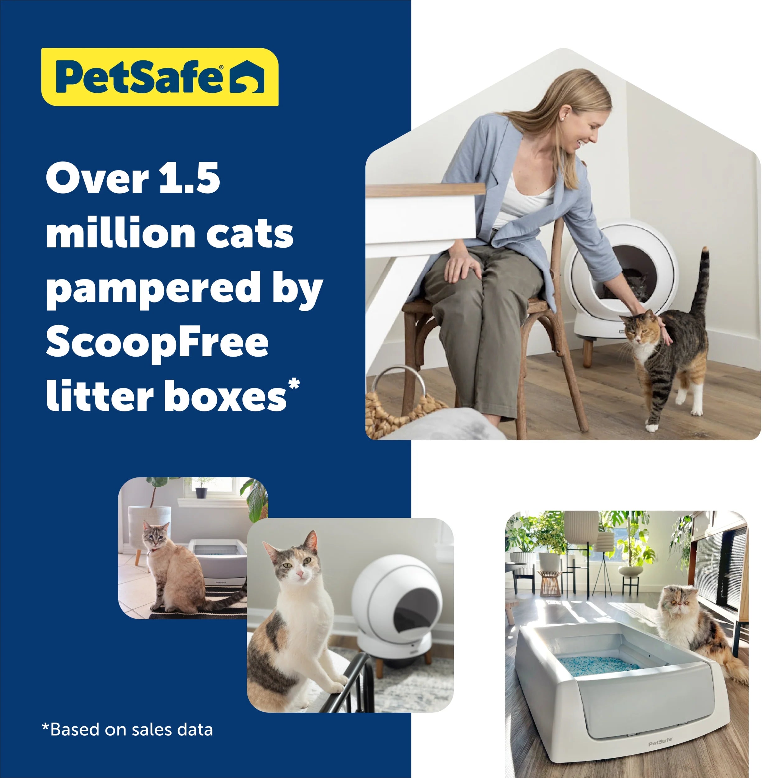 PetSafe ScoopFree SmartSpin Self-Cleaning Litter Box – Automatic Cat Litter System with App Tracking
