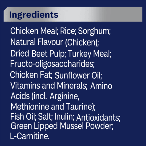 advance mobility dog food ingredients
