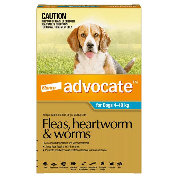 Advocate For Dogs – Fleas, Heartworm & Worms – 6 Tubes - The Pet Standard