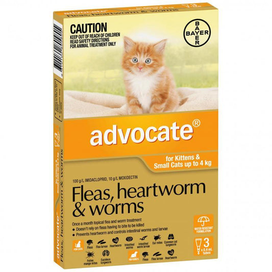 Advocate – Kittens/Cats – Flea & Worm Control – 6 Tubes - The Pet Standard