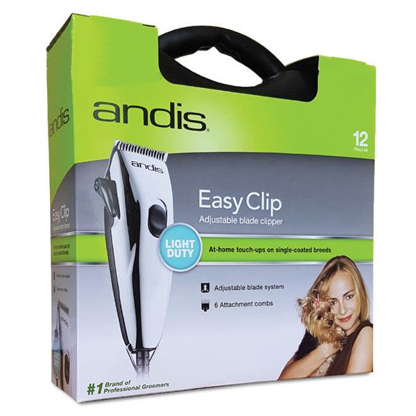 Andis – Clipper – EasyClip Light Duty – 12-Piece Kit – Chrome - The Pet Standard