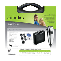 Andis – Clipper – EasyClip Light Duty – 12-Piece Kit – Chrome - The Pet Standard