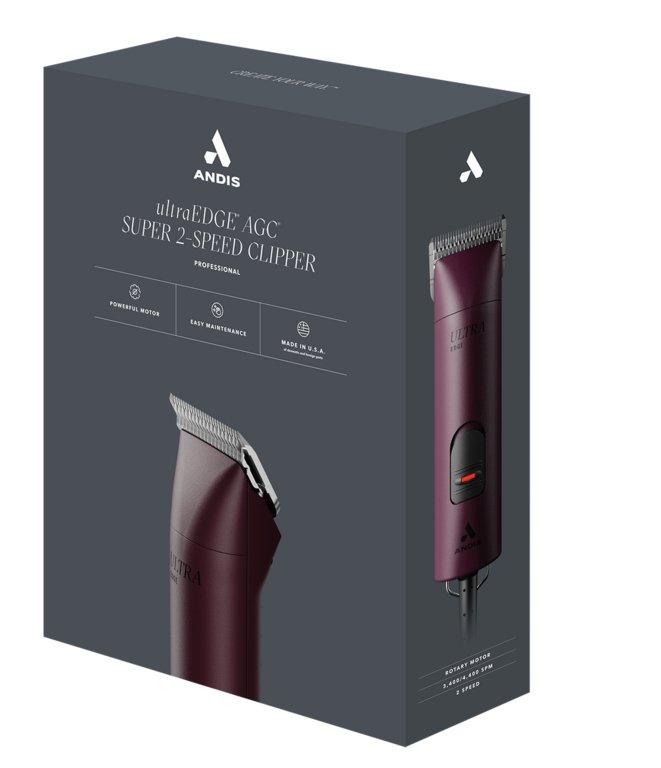 Andis – Clipper – UltraEdge Brushless – AGCB – Super 2-Speed – Burgundy - The Pet Standard