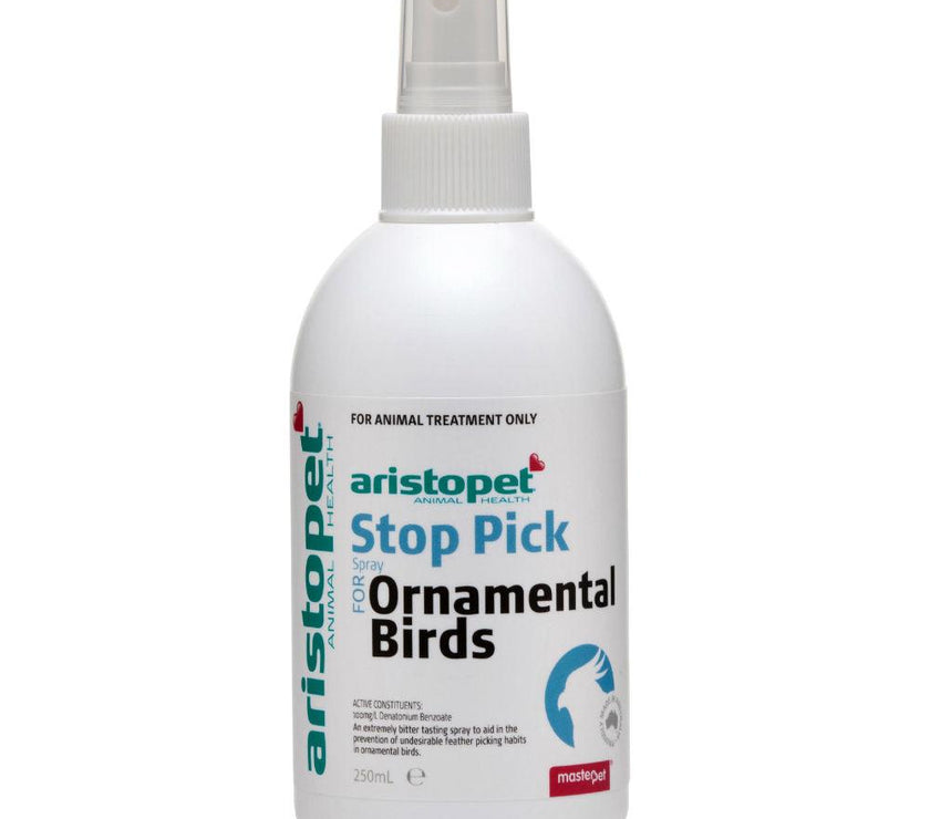 Aristopet – Stop Pick Spray – Ornamental Birds - The Pet Standard