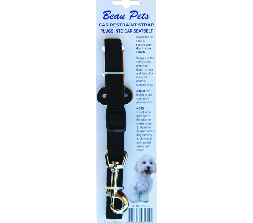 Beau Pets – Car Restraint Strap with Snap Hook - The Pet Standard