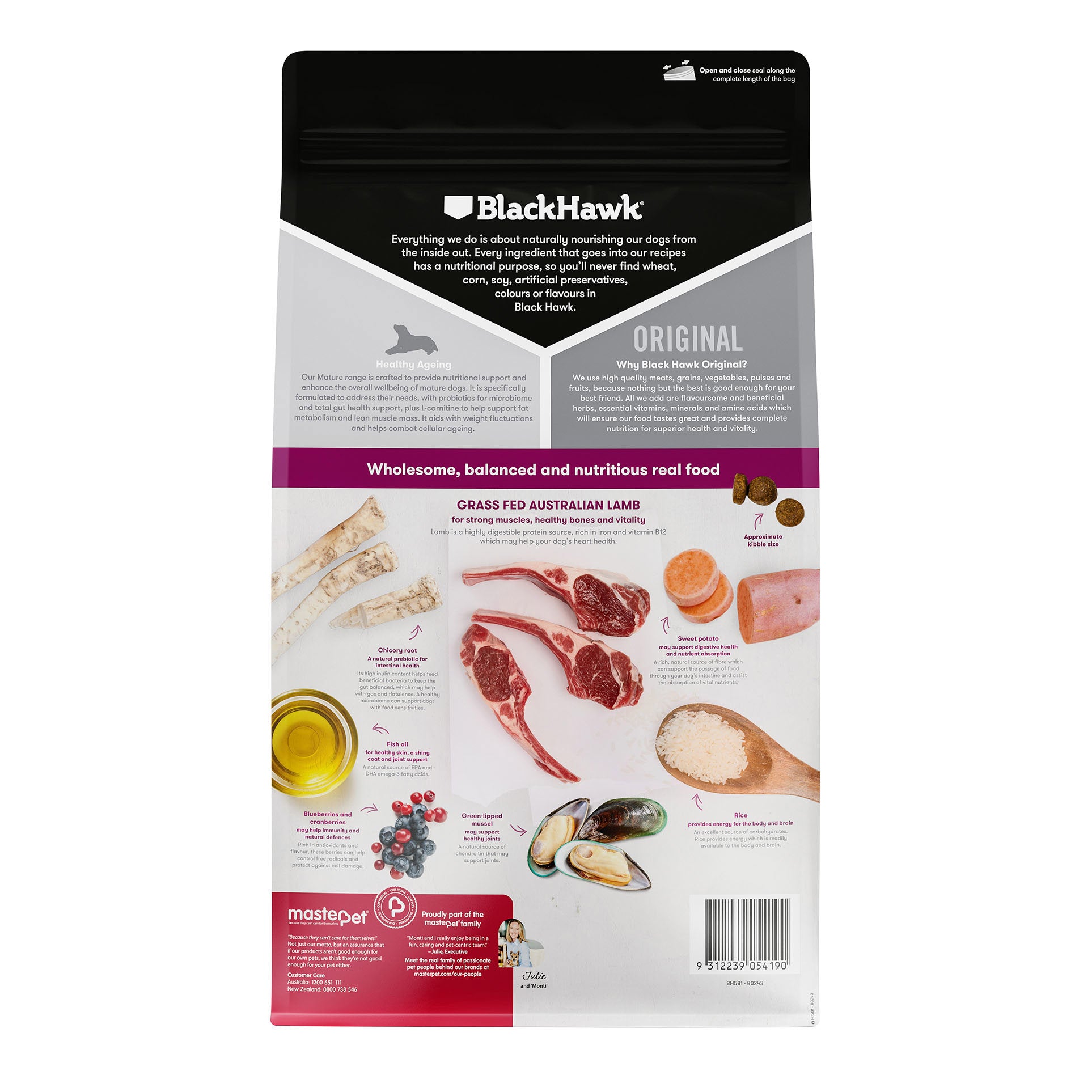 Black Hawk – Mature Dog 7+ – Lamb & Rice - image 2