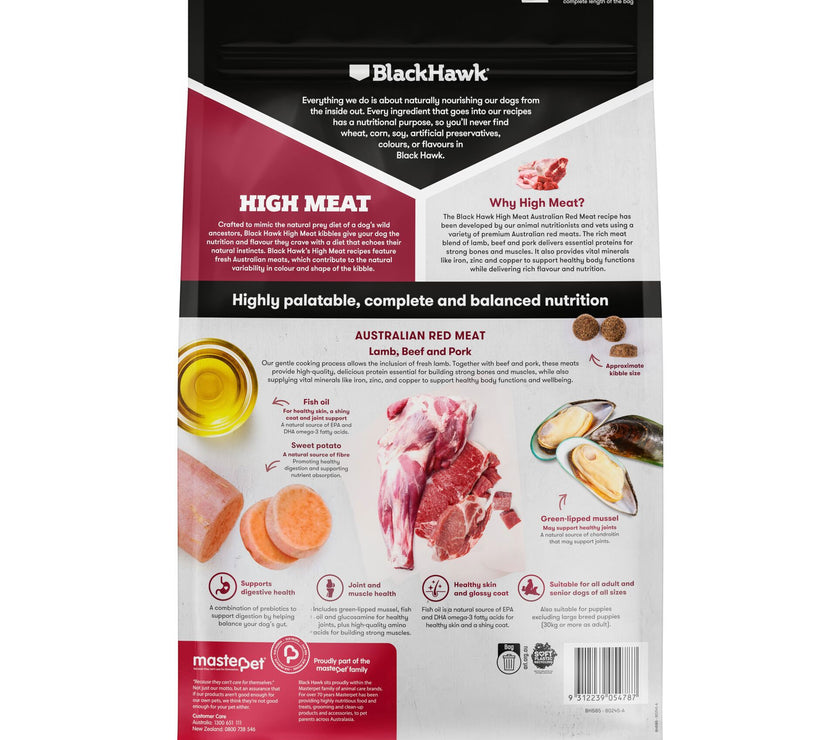 Adult Dog Food – High Meat – Australian Red Meat