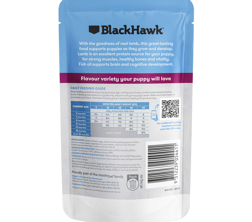 Black Hawk – Wet Food Pouches – Puppy