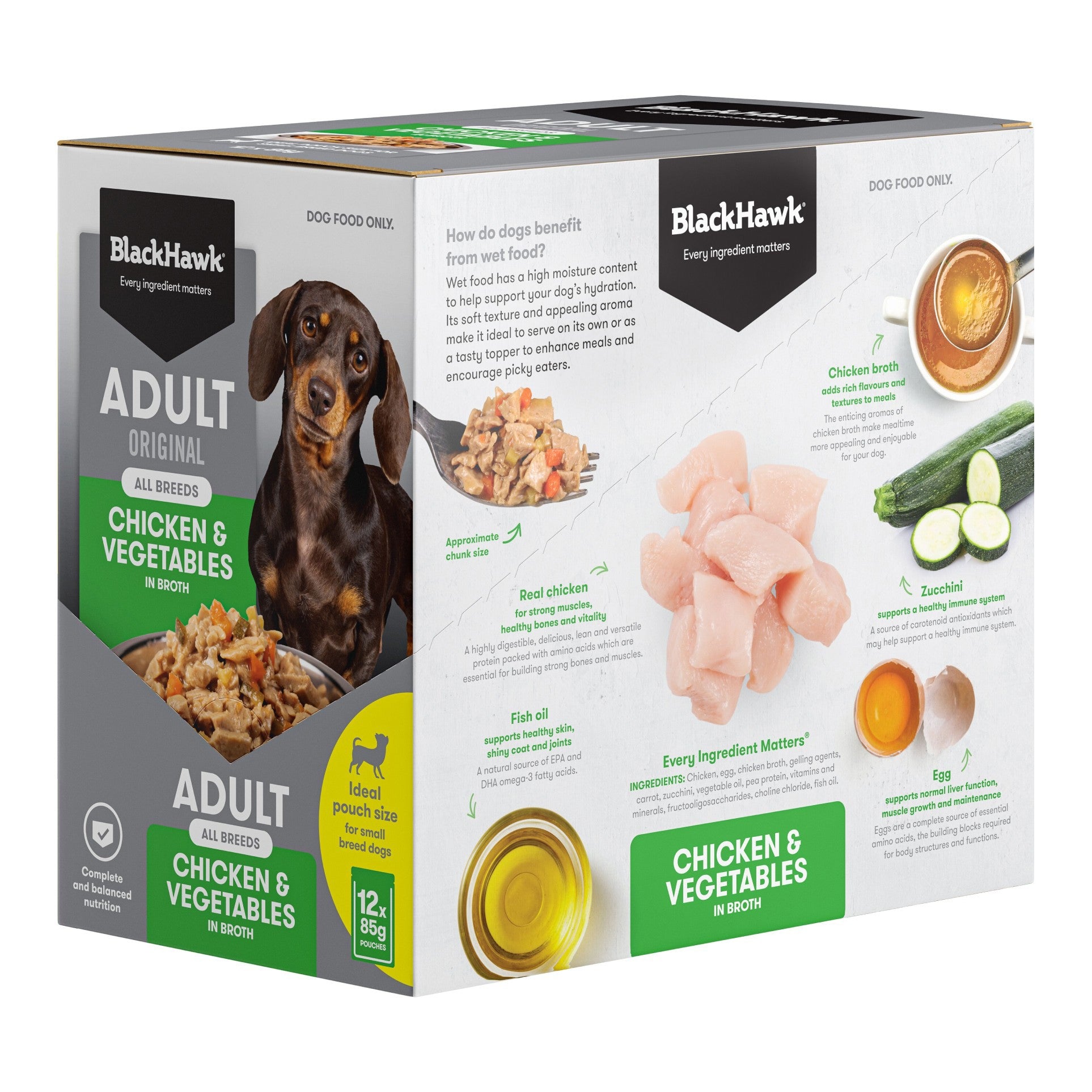 Black Hawk – Wet Food Pouches – Adult Dog – Chicken & Vegetables - image 8