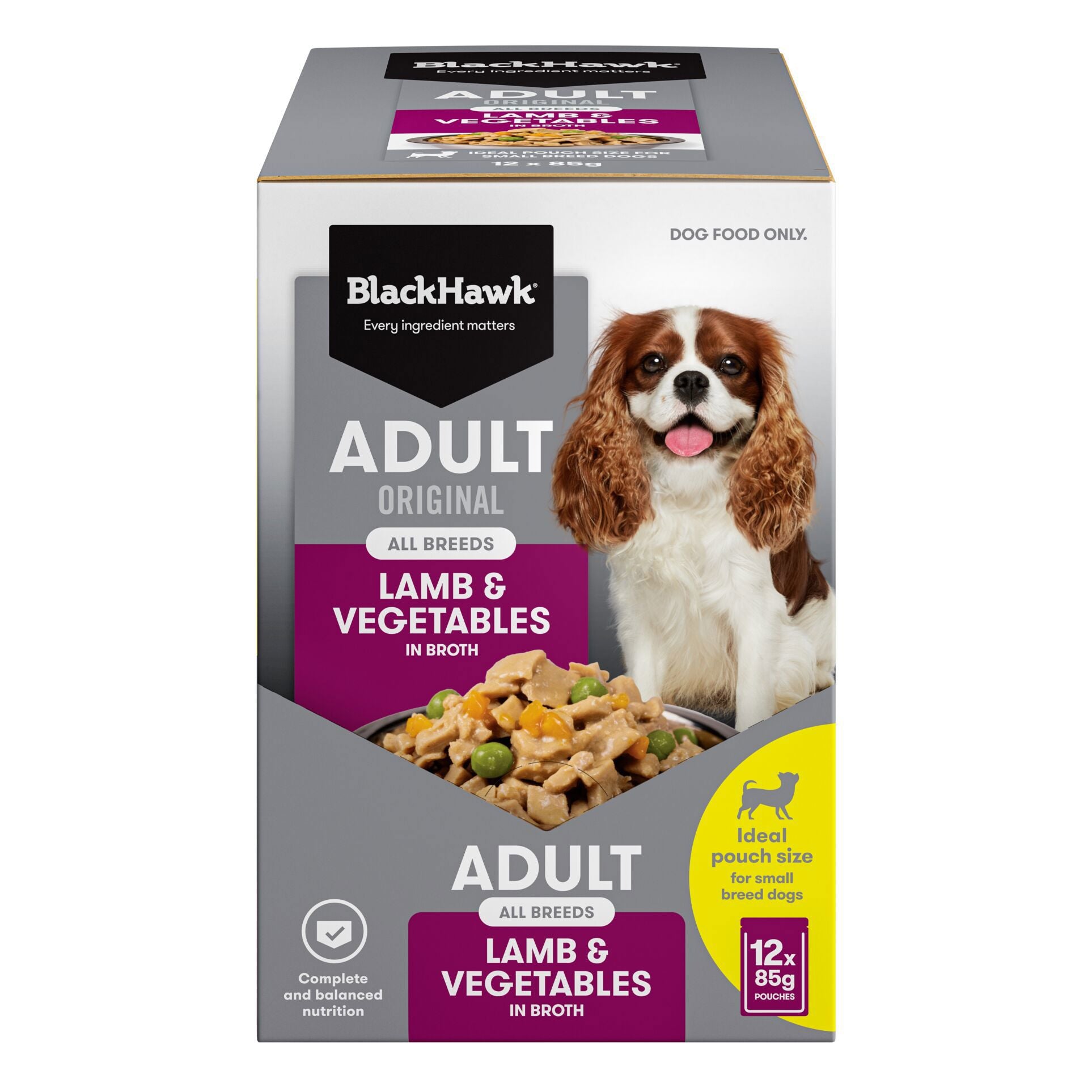 Black Hawk – Wet Food Pouches – Adult Dog – Lamb & Vegetables