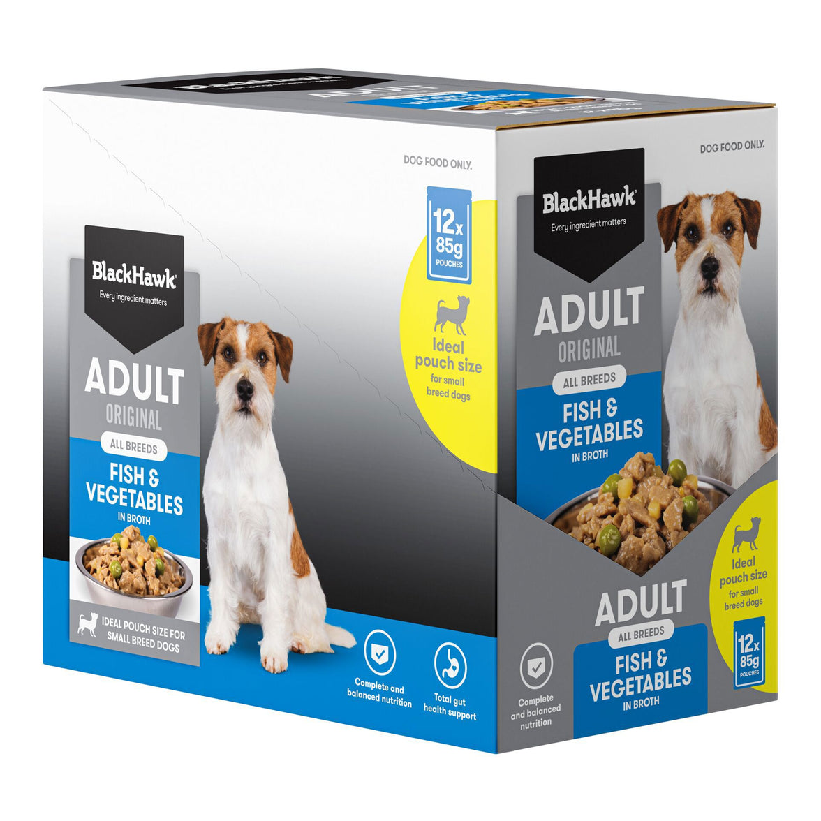 Black Hawk – Wet Food Pouches – Adult Dog – Fish & Vegetables