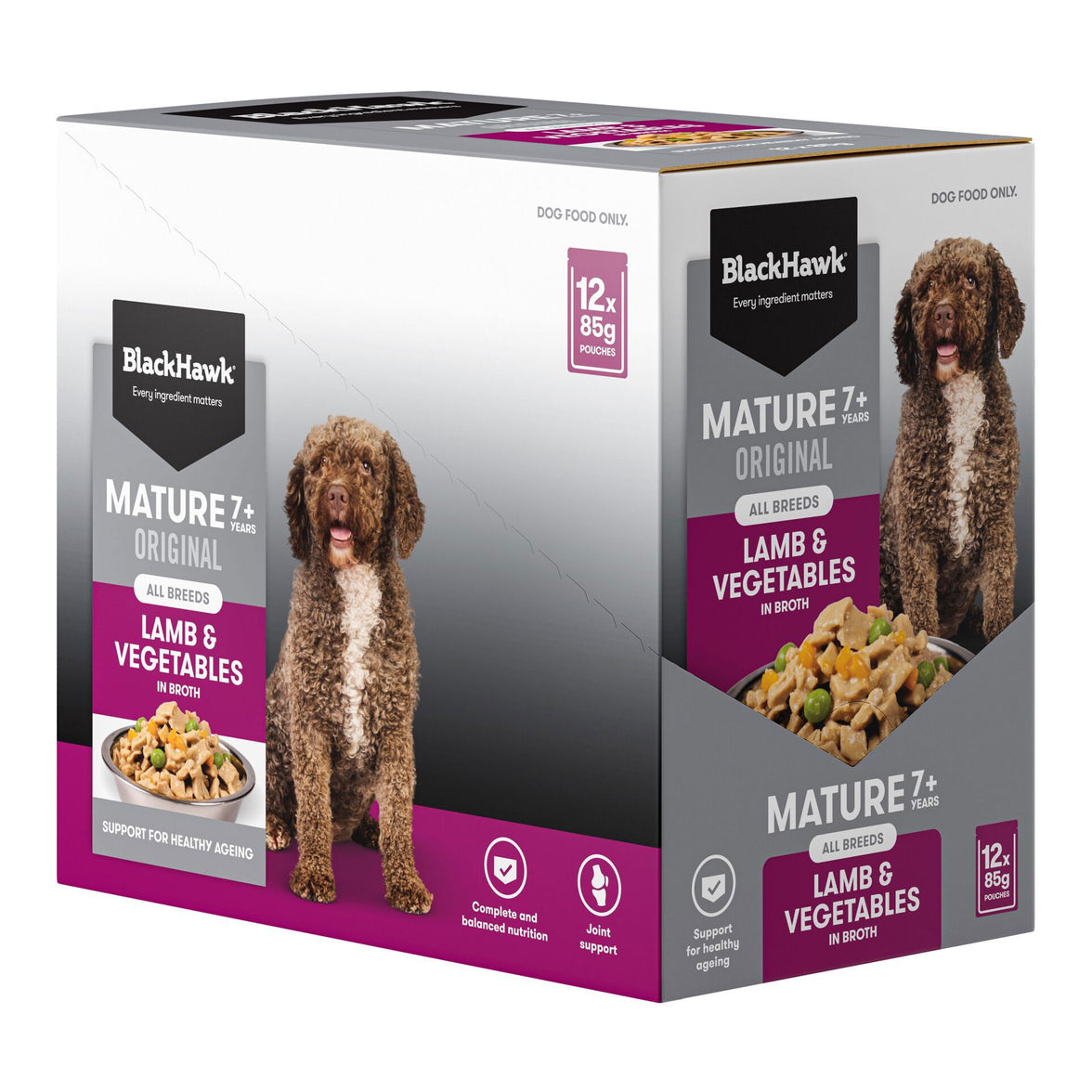 Black Hawk – Wet Food Pouches – Mature Dog – Lamb & Vegetables