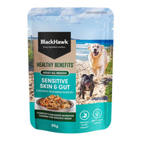 Black Hawk – Wet Food Pouches – Adult Dog – Healthy Benefits Sensitive Skin & Gut