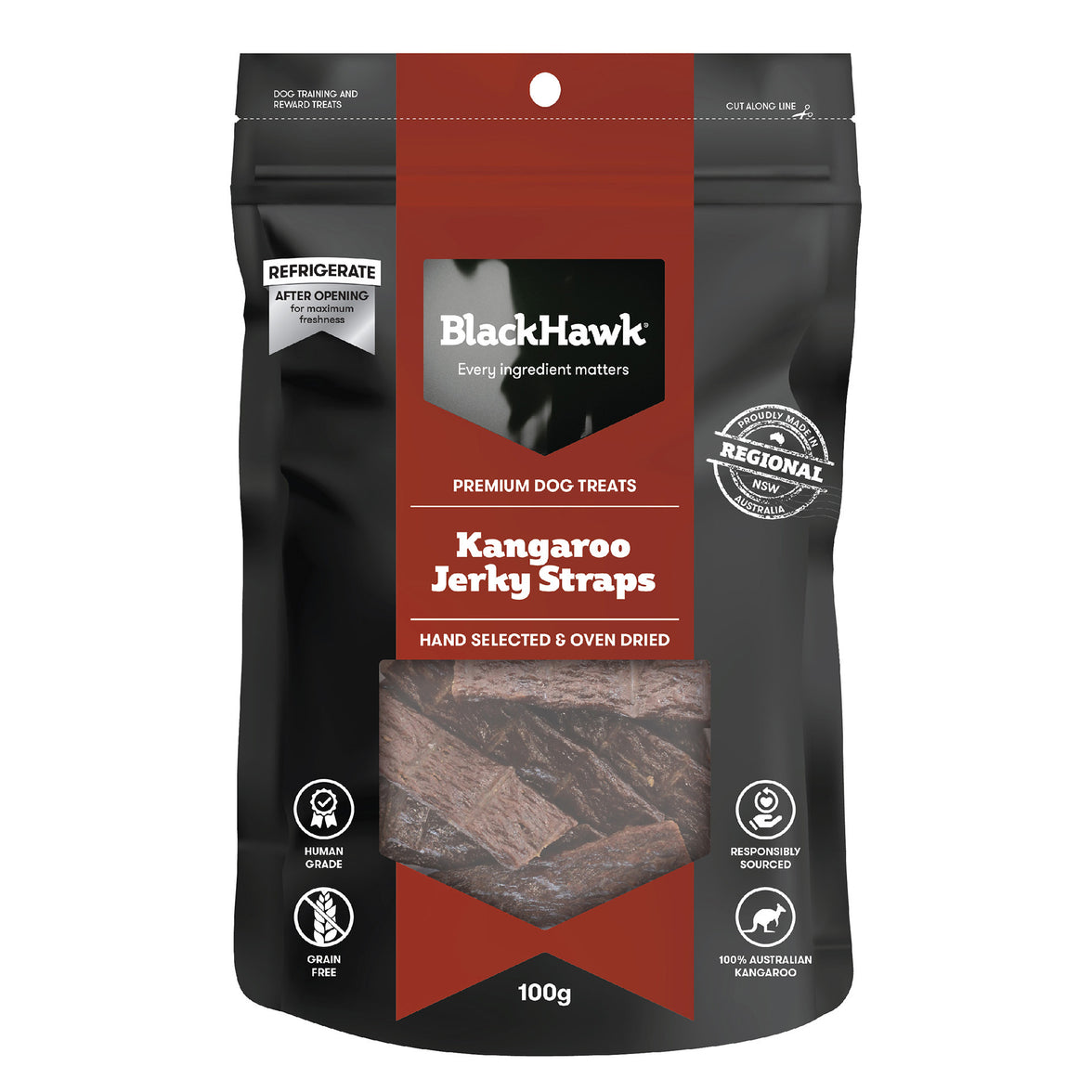 Black Hawk – Premium Dog Treats – Jerky Straps