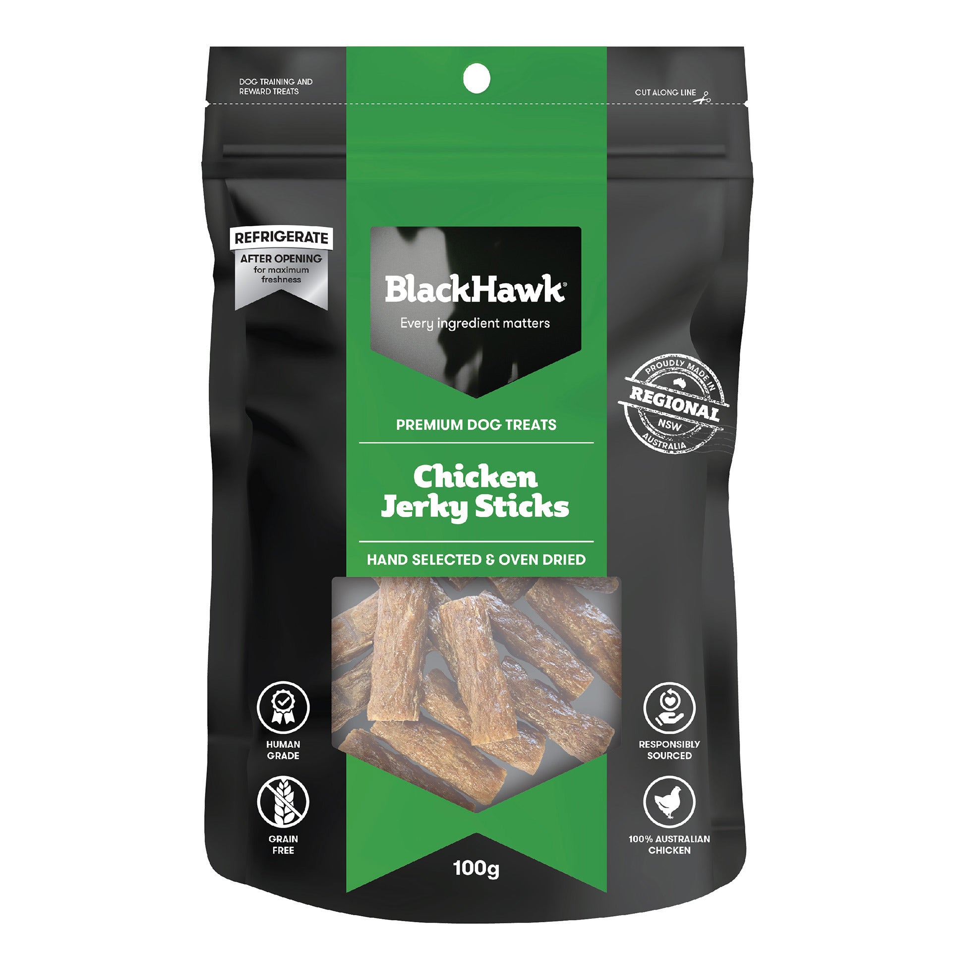 Black Hawk – Premium Dog Treats – Jerky Sticks