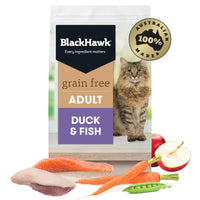 Black Hawk – Adult Cat – GRAIN FREE – Duck & Fish - The Pet Standard