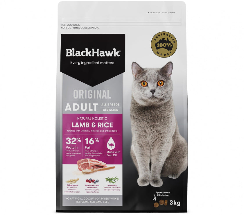 Black Hawk – Adult Cat – Lamb & Rice - The Pet Standard