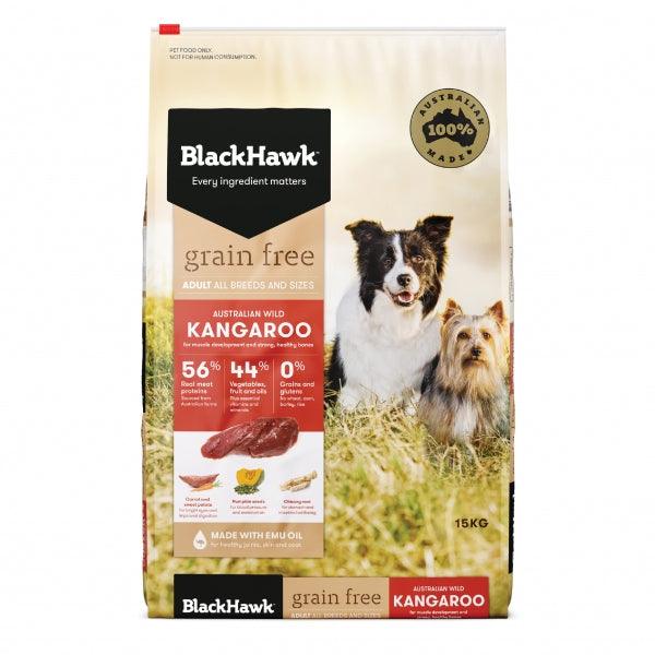 Black Hawk – Adult Dog – GRAIN FREE – Kangaroo - The Pet Standard