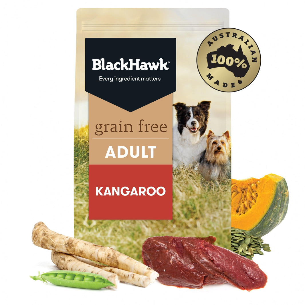 Black Hawk – Adult Dog – GRAIN FREE – Kangaroo - The Pet Standard