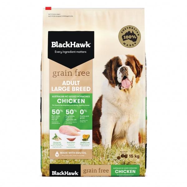 Black Hawk – Adult Dog – Large Breed – GRAIN FREE – Chicken - The Pet Standard