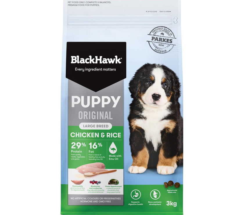 Black Hawk – Puppy – Large Breed – Chicken & Rice - The Pet Standard