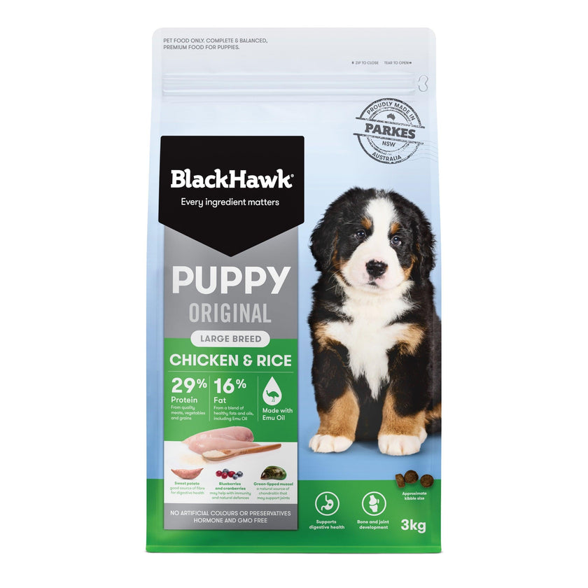 Black Hawk – Puppy – Large Breed – Chicken & Rice - The Pet Standard