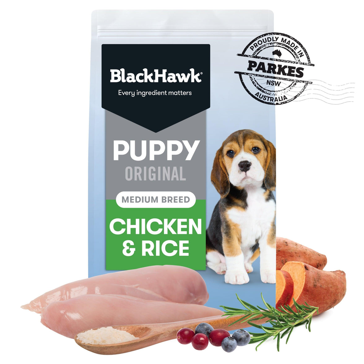 Black Hawk – Puppy – Medium Breed – Chicken & Rice - The Pet Standard