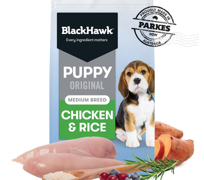 Black Hawk – Puppy – Medium Breed – Chicken & Rice - The Pet Standard