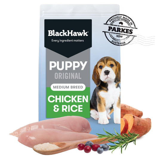 Black Hawk – Puppy – Medium Breed – Chicken & Rice - The Pet Standard