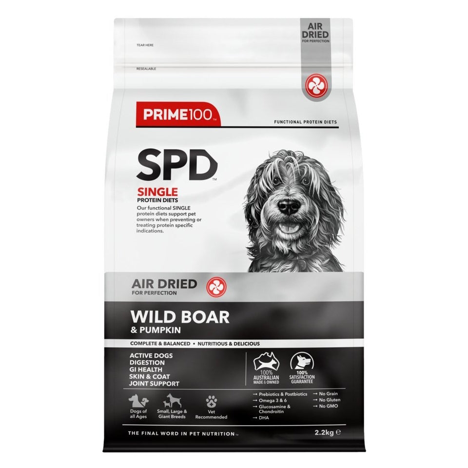 SPD Air Dried Dog Food – Wild Boar & Pumpkin