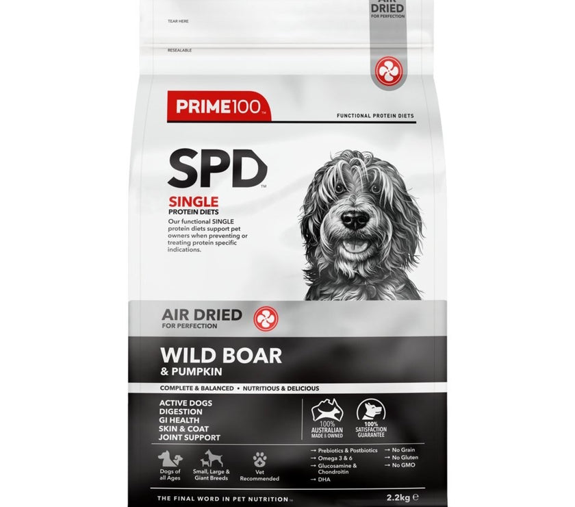 SPD Air Dried Dog Food – Wild Boar & Pumpkin
