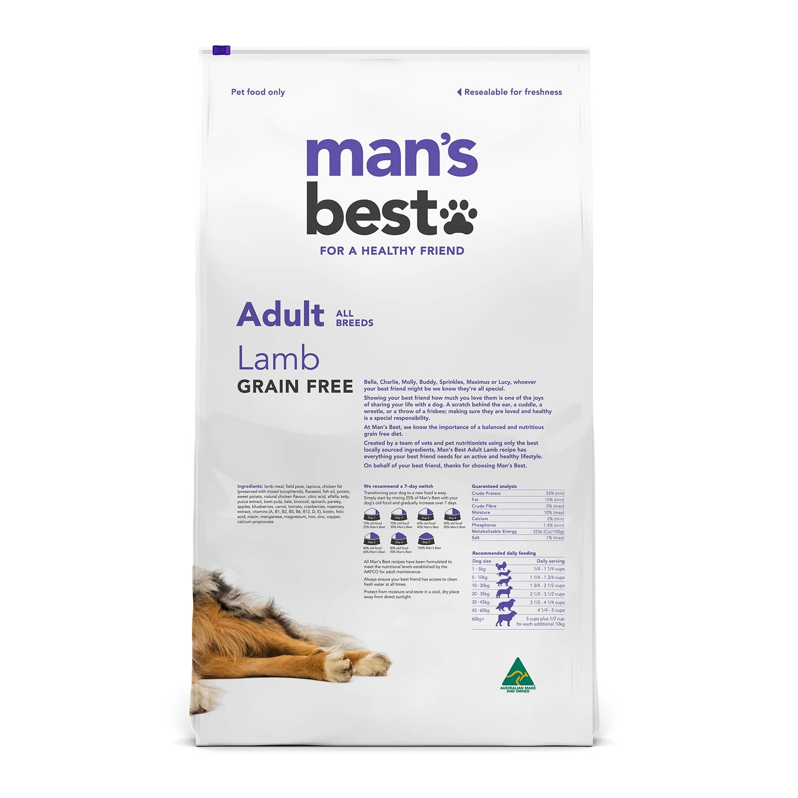 Man’s Best – Adult Dog – GRAIN FREE – Lamb - image 2