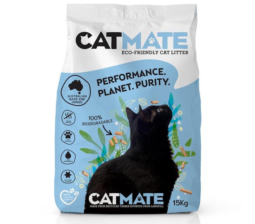 Catmate – Wood Pellet Cat Litter - 15KG - The Pet Standard