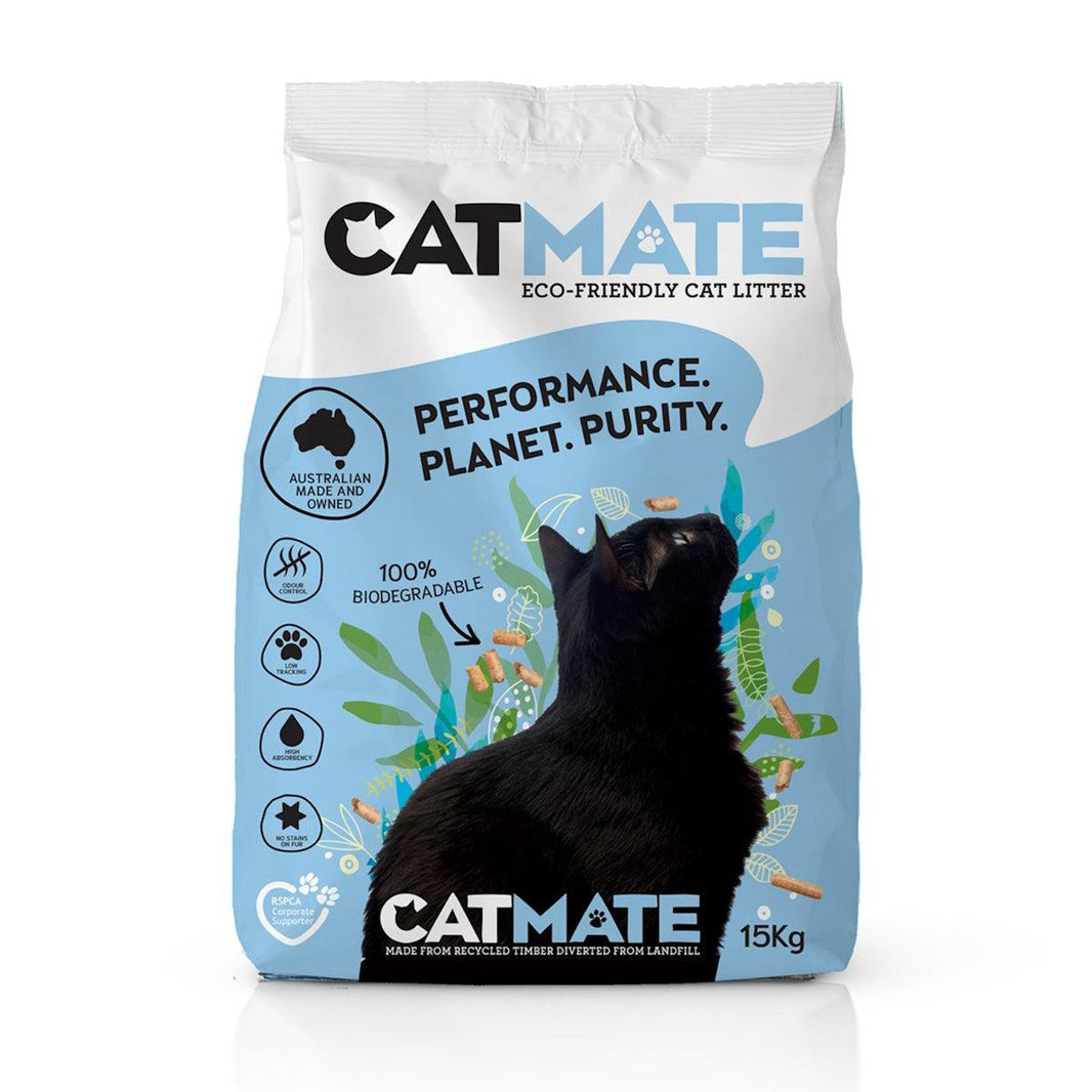 Catmate – Wood Pellet Cat Litter - 15KG - The Pet Standard