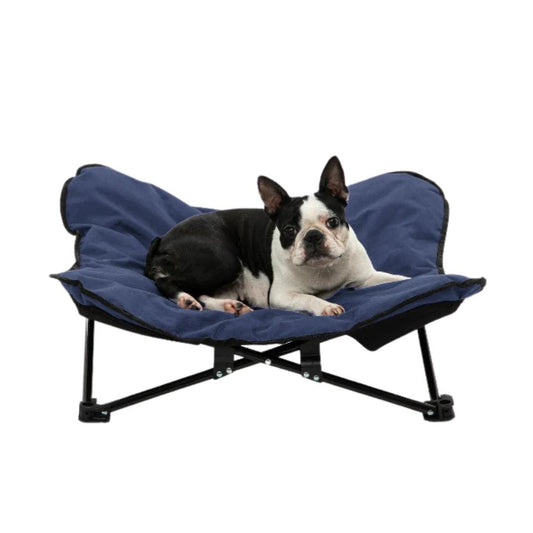 Charlie’s – Foldable Outdoor Camping Pet Bed – Blue - The Pet Standard