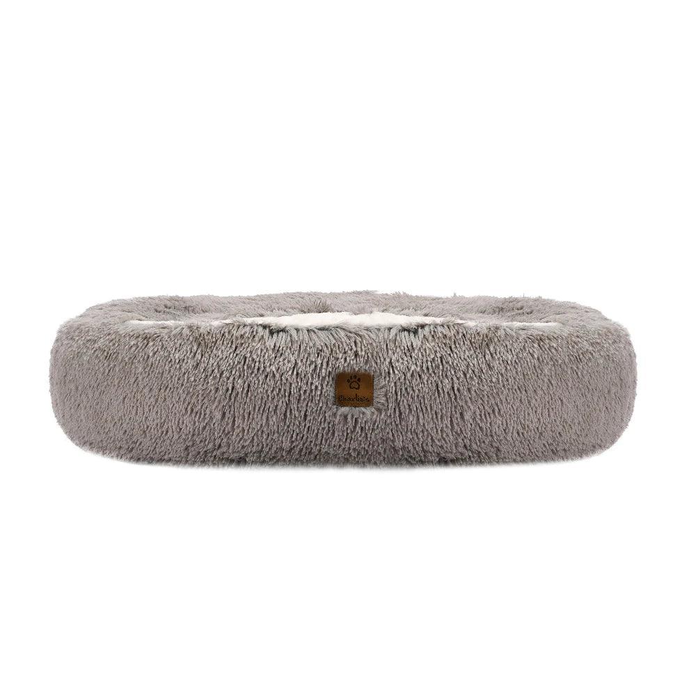 Charlie’s – Snookie Hooded Pet Bed – Faux Fur – Grey - The Pet Standard