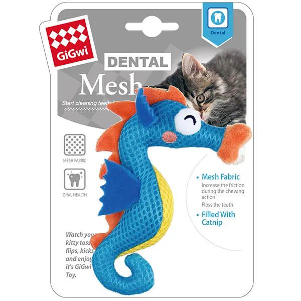 GiGwi – Dental Mesh – Catnip Seahorse