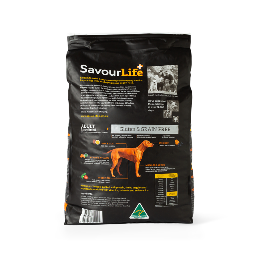 SavourLife – Adult Dog Large Breed – GRAIN FREE – Australian Ocean Fish & Salmon - image 2