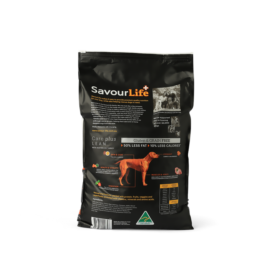 Adult Dog Food Dry – Care plus – GRAIN FREE – Lean Australian Turkey - SavourLife
