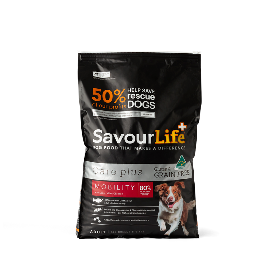 SavourLife – Adult Dog Food – Care plus – GRAIN FREE – Mobility with Australian Chicken