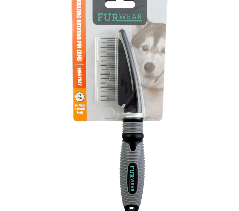 Furwear – Everyday – Moulting Rotating Pin Comb – 29 Pins - The Pet Standard