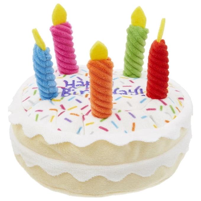 Fuzzy Friends – Plush Happy Birthday Cake – Round - The Pet Standard