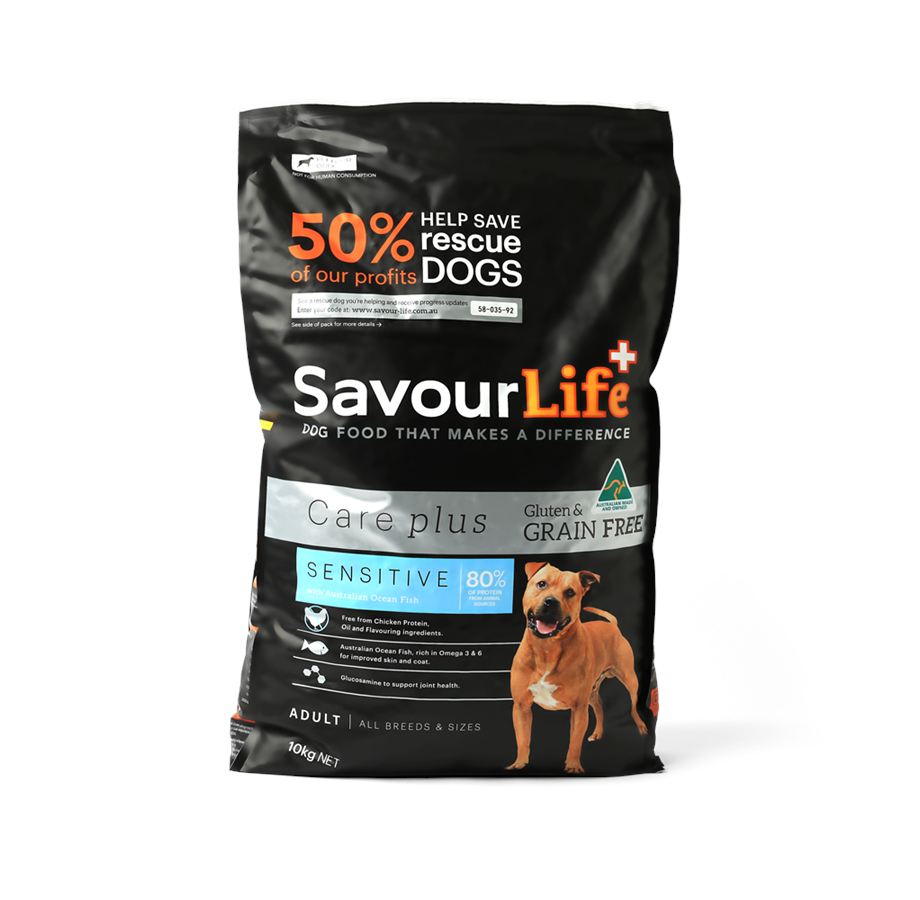 SavourLife – Adult Dog Food – Care plus – GRAIN FREE – Sensitive with Australian Ocean Fish