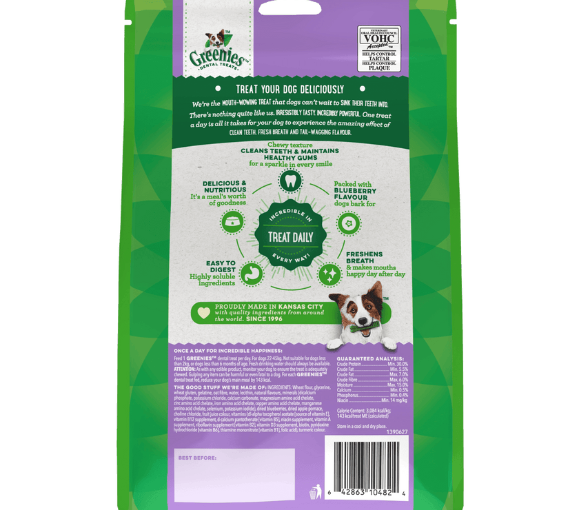 Greenies – Dental Dog Treats – Blueberry - The Pet Standard