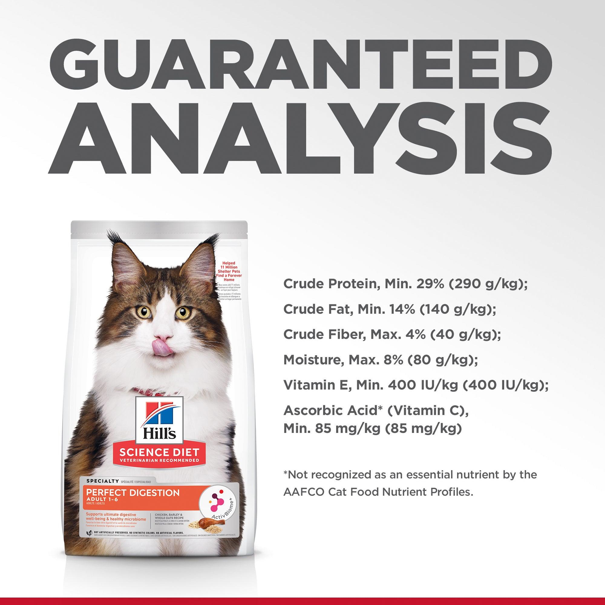 Hill’s – Science Diet – Adult Cat (1-6) – Perfect Digestion - The Pet Standard