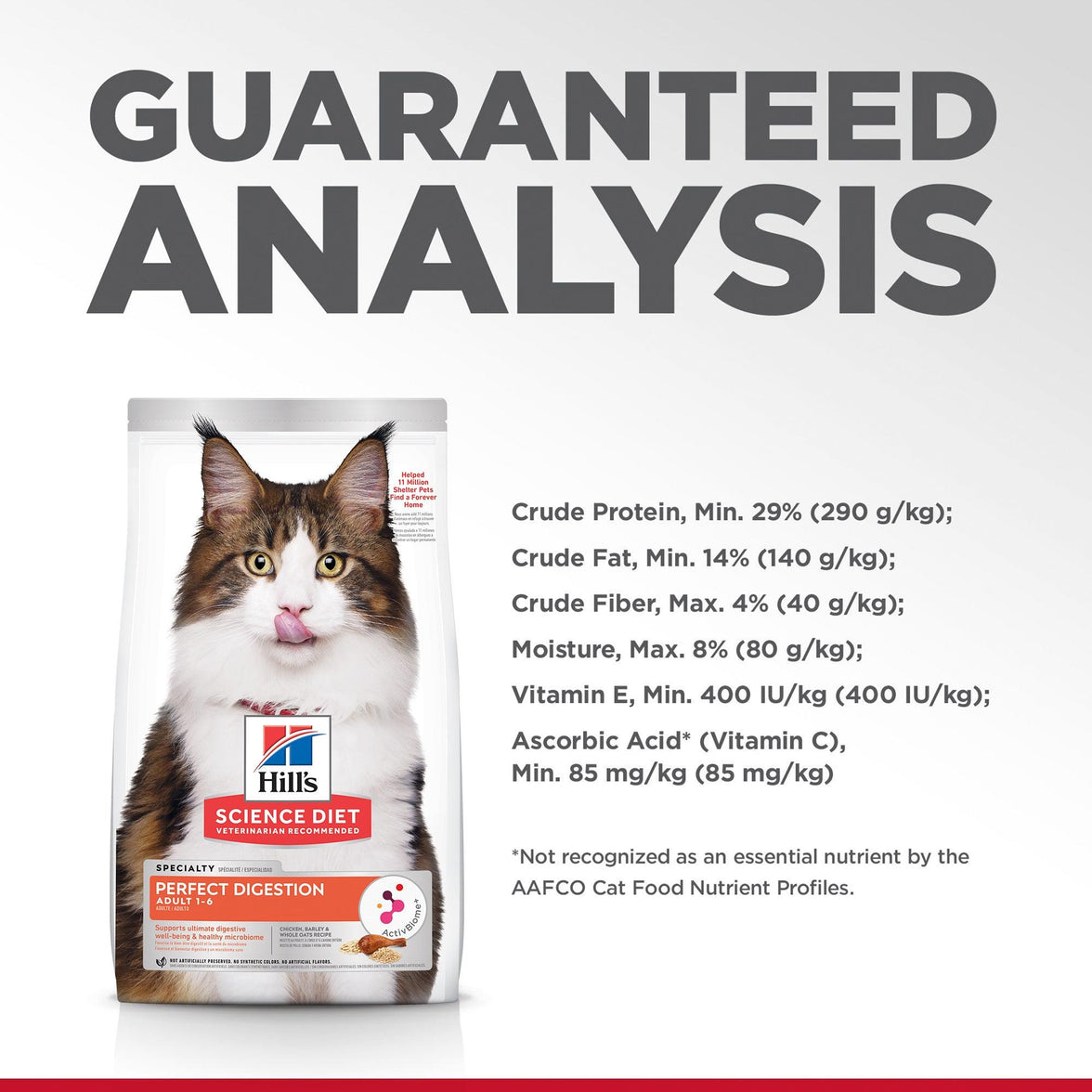 Hill’s – Science Diet – Adult Cat (1-6) – Perfect Digestion - The Pet Standard