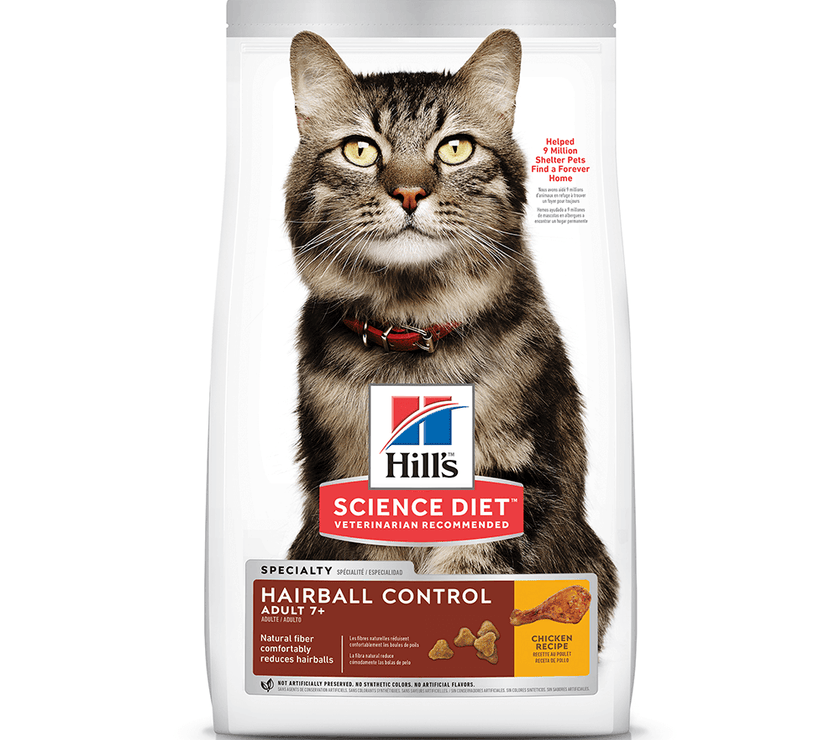 Hill’s – Science Diet – Adult Cat (7+) – Hairball Control - The Pet Standard