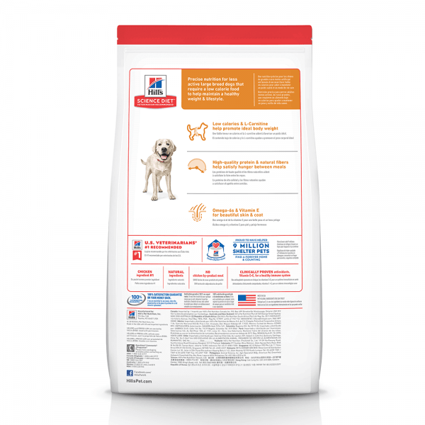 Hill’s – Science Diet – Adult Dog (1-5) – Large Breed – Light - The Pet Standard