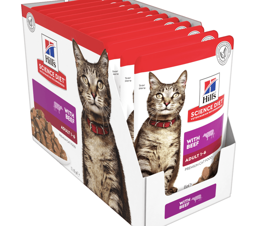 Hill’s – Science Diet – Wet Food – Adult Cat - 12 x 85g Pouches - The Pet Standard