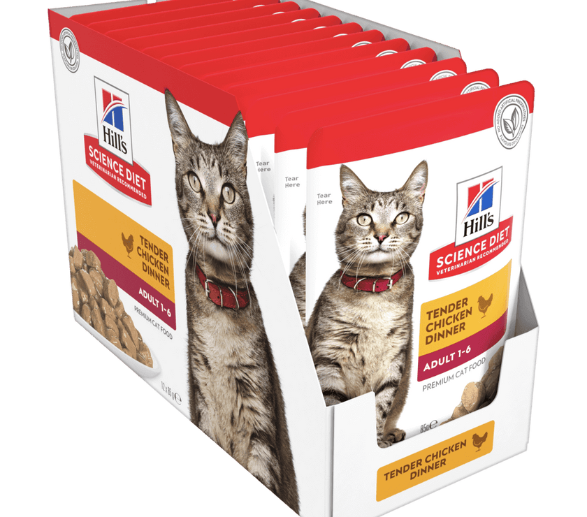 Hill’s – Science Diet – Wet Food – Adult Cat - 12 x 85g Pouches - The Pet Standard